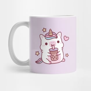 Cute Chubby Unicorn Love Boba Milk Tea Mug